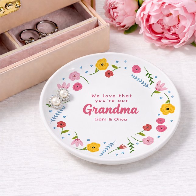 Personalized Grandma Jewelry Dish (Great gift idea for Grandma)