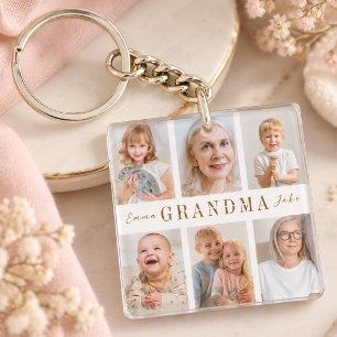 Personalized Grandma Keychain Custom Photos