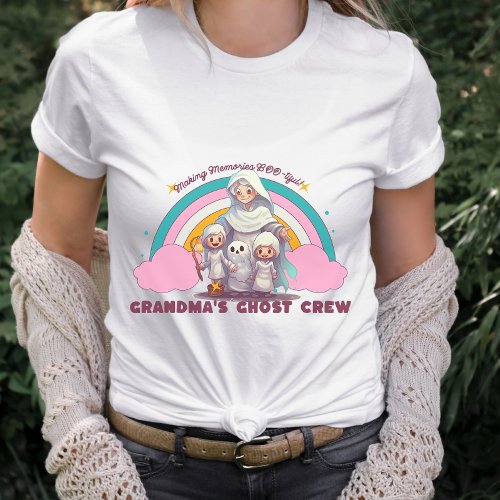 Personalized Grandma Kids Halloween Ghost Crew T_Shirt