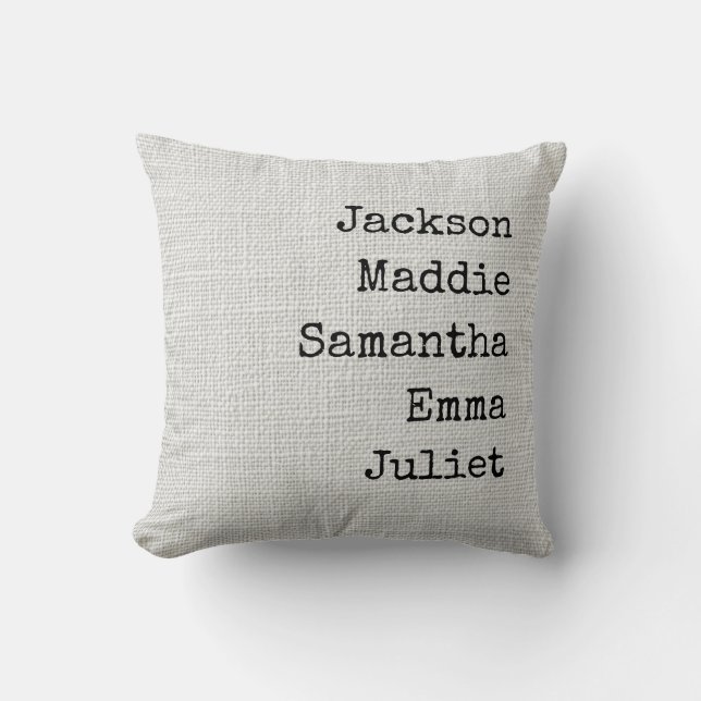 Personalized Grandma & Mom Throw Pillow Custom (Front)