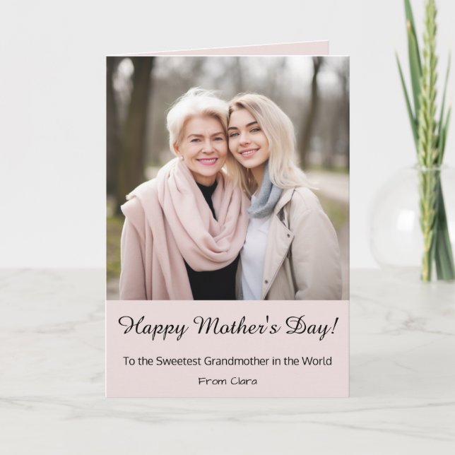 Personalized Grandma Mother's Day Greeting Card  (Front)