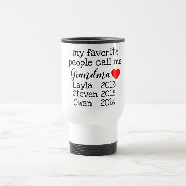 personalized grandma mug with names (Center)