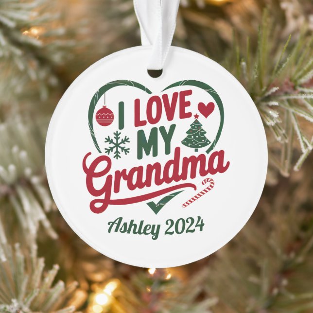 Personalized Grandma, Nana, Gigi, GMA, Custom Ornament (Tree)