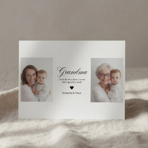 Personalized Grandma Nana Photo Holiday Card