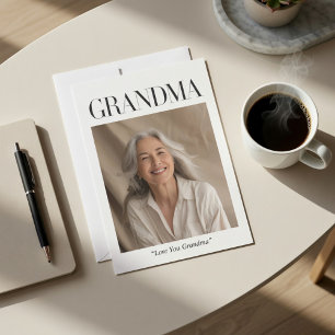 Personalized Grandma Photo Card   Love You Grandma
