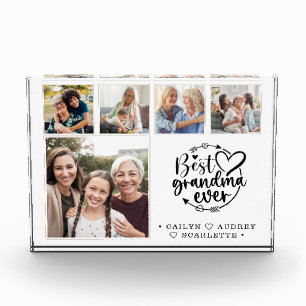 Personalized Grandma Photo Collage Gift Block