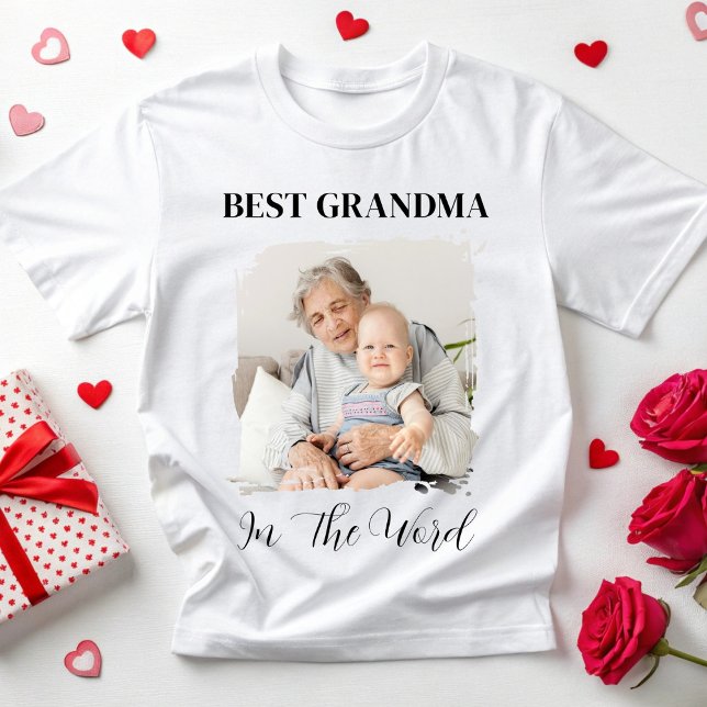 Personalized Grandma Photo Custom Grandma Mom Gift T-Shirt (Creator Uploaded)