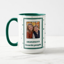 Personalized Grandma Photo Mug Hunter Green