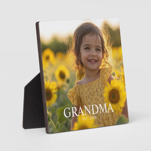 Personalized Grandma Photo Plaque (Front)