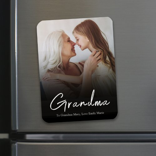 Personalized Grandma Photo Simple Modern Custom Magnet