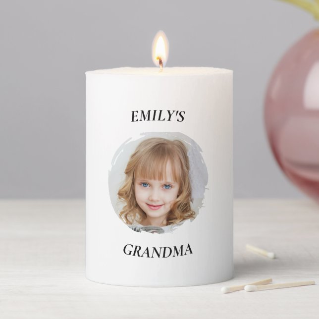 Personalized Grandma Pillar Candle (In Situ)