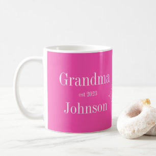 Personalized Grandma Pink Coffee Mug
