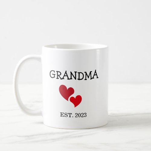 Personalized Grandma Pregnancy Reveal  Coffee Mug
