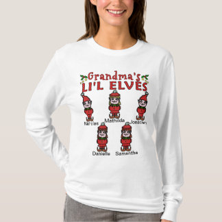 Personalized Grandma’s Li'l Elves 2 Boys 3 Girls T-Shirt