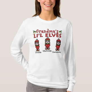 Personalized Grandma’s Li'l Elves 3 Girls T-Shirt