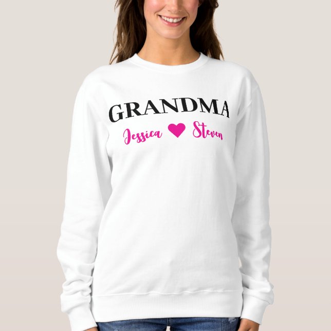 Personalized Grandma Script Sweatshirt (Front)