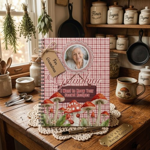 Personalized Grandma Secret Recipes Photo Notebook