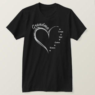 Personalized Grandma Sweatshirt, Grandma Heart T-Shirt