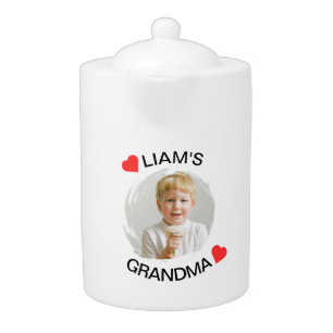 Personalized Grandma Teapot – Custom Child Face