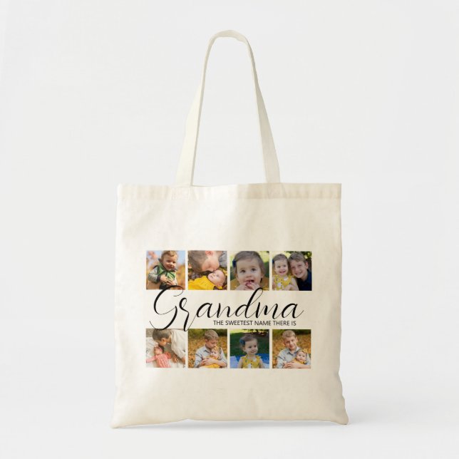 Personalized Grandma The Sweetest Name There Is Tote Bag (Front)