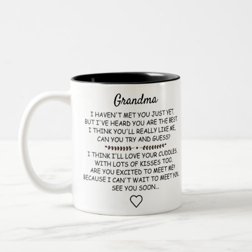 Personalized Grandma To Be from Bump Mothers day Two_Tone Coffee Mug