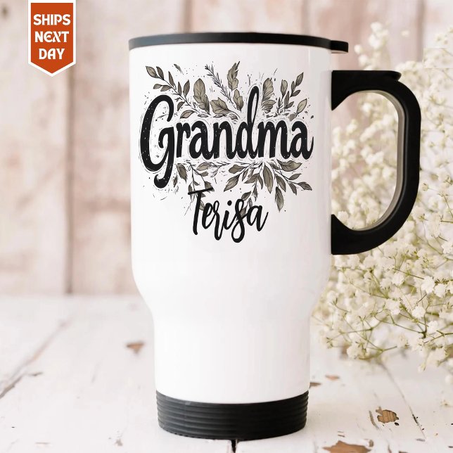 Personalized Grandma Travel Mug,Custom Name Coffee Mug (Creator Uploaded)