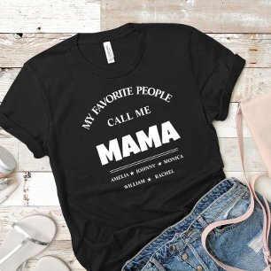 Personalized Grandma with names Mama T-Shirt