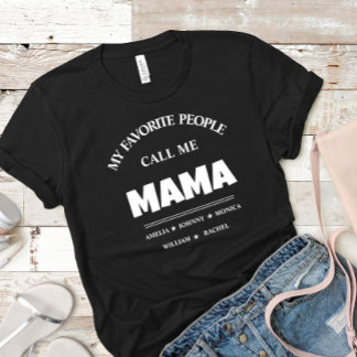 Personalized Grandma with names Mama T-Shirt