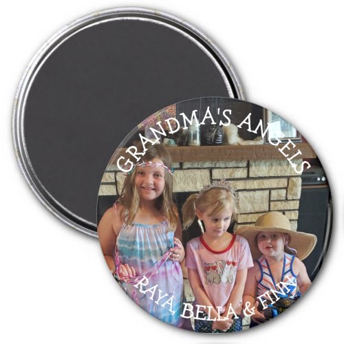 Personalized Grandmas Angels Photo Magnet