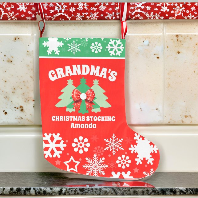 Personalized Grandma's Christmas Gift Large Christmas Stocking (Creator Uploaded)