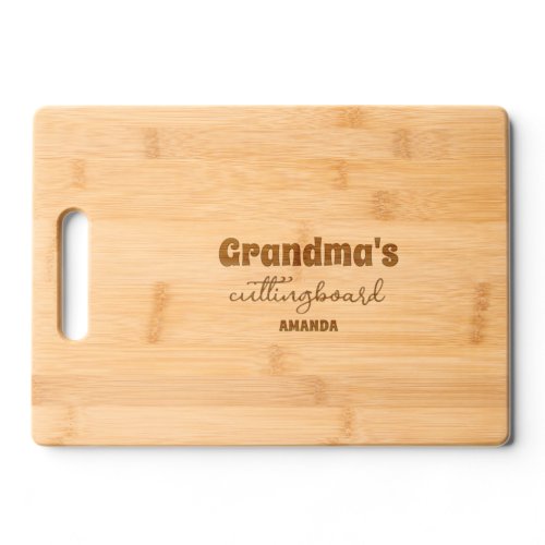 Personalized Grandmas  Cutting Board
