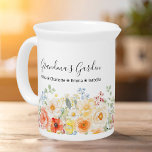 Personalized Grandma's Flower Garden Sunny Floral  Beverage Pitcher<br><div class="desc">Introducing our Personalized Grandma's Flower Garden Sunny Floral beverage pitcher . Featuring watercolor illustration of flower arrangement with bright colors. You can personalize it by adding your granddaughter's or daughter's names and a cute saying or quote. Great as gift for nature and flower lover grandma on grandparent's or mother's day....</div>