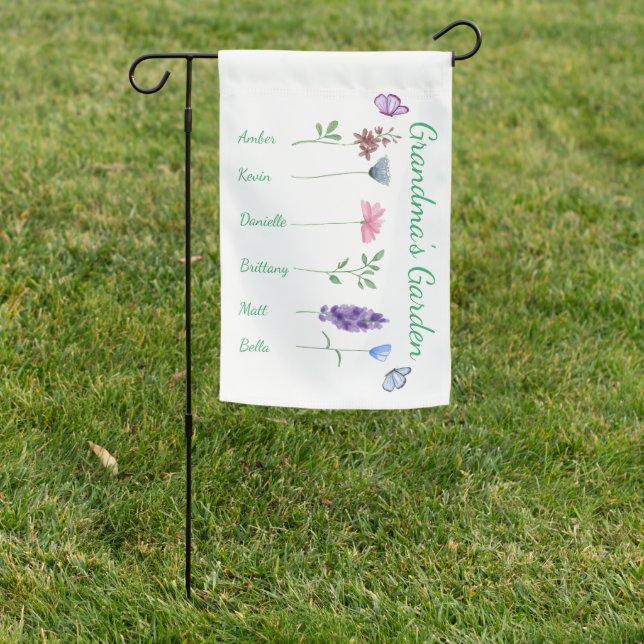 Personalized Grandma's Garden  Garden Flag (In SItu)