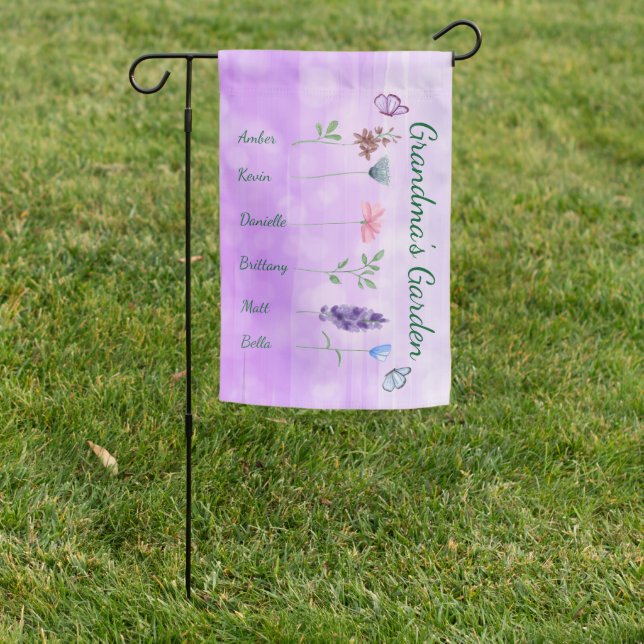 Personalized Grandma's Garden   Garden Flag (In SItu)