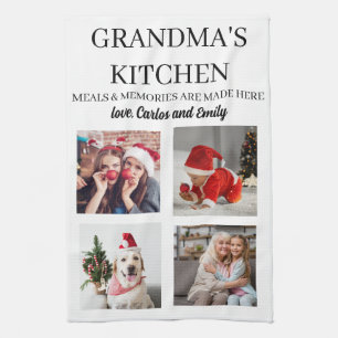 Personalized Grandma's Kitchen 4 Photo Towel