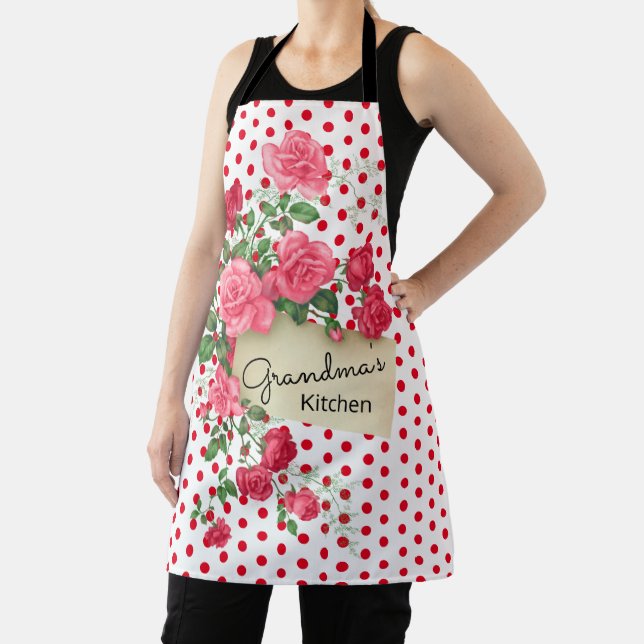 Personalized Grandma's Kitchen Floral Apron (Insitu)