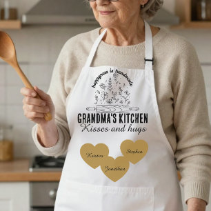 Personalized grandma's kitchen with kids name apron