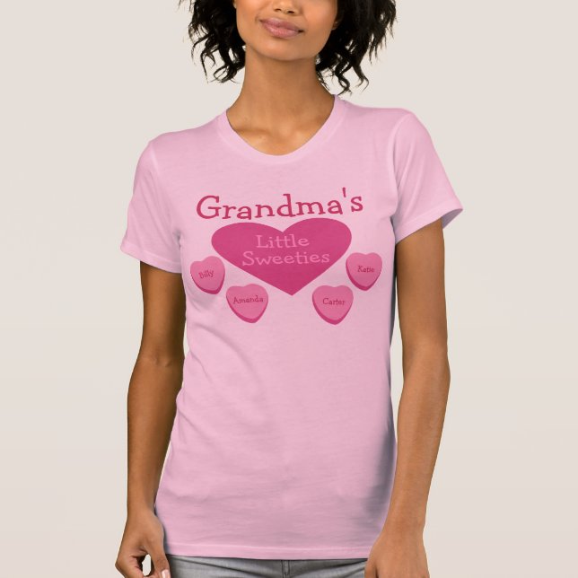 Personalized Grandma's Little Sweeties T-Shirt (Front)