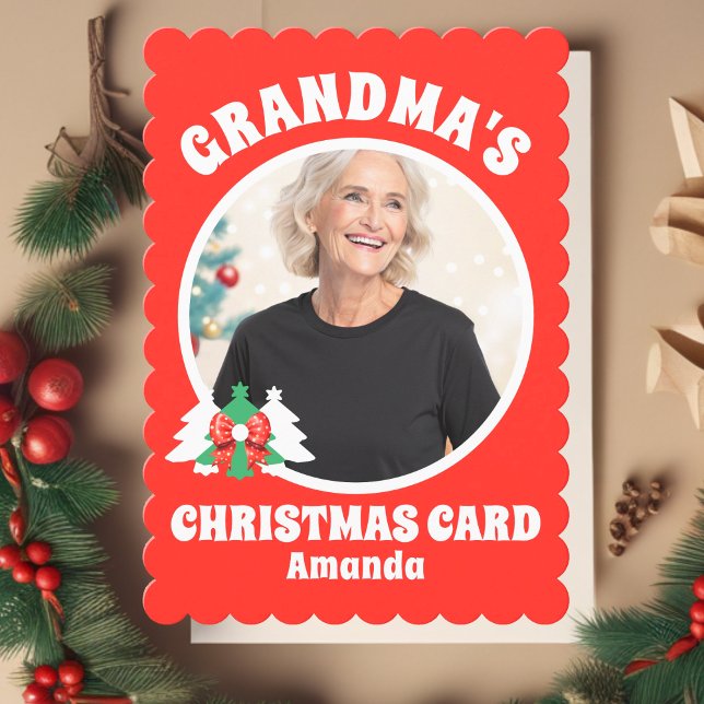 Personalized Grandma's Photo Christmas Holiday Card (Creator Uploaded)