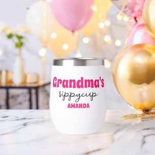Personalized Grandma's Sippy Cup Wine Tumbler