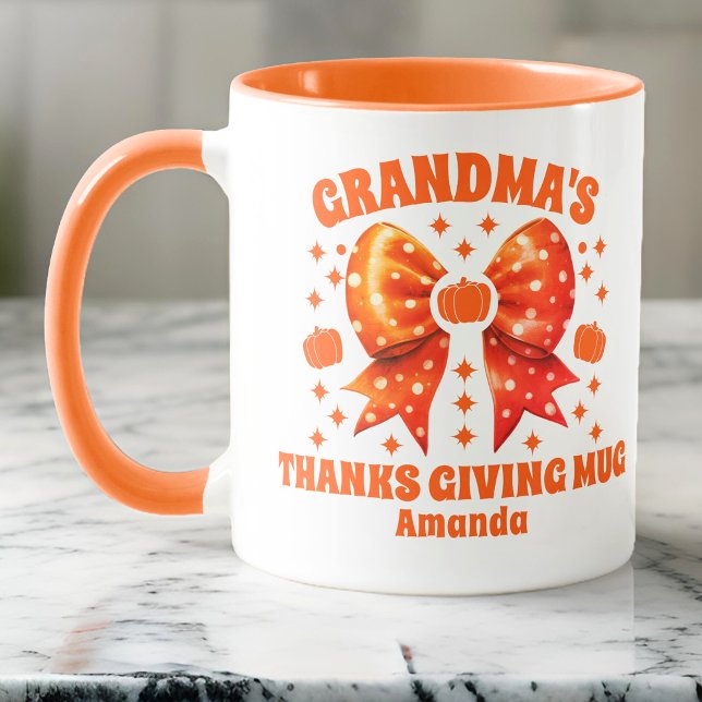 Personalized Grandma's Thanksgiving  Mug (Creator Uploaded)