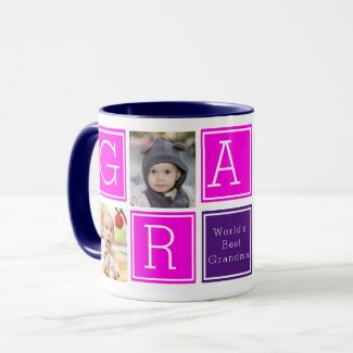 Personalized Grandmother Custom Photo Collage Mug