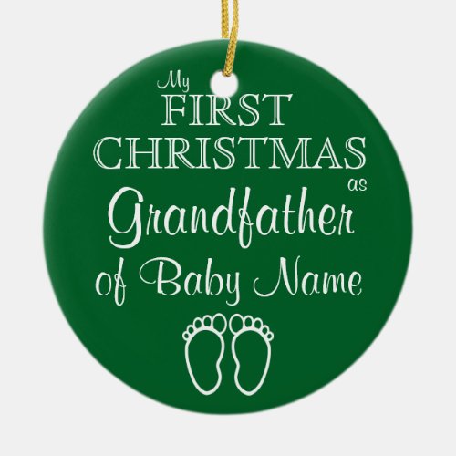 Personalized Grandmother First Christmas Ornament