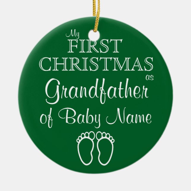 Personalized Grandmother First Christmas Ornament (Front)