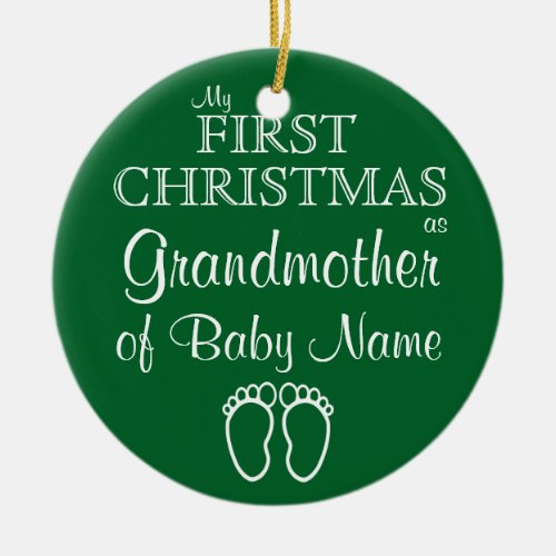 Personalized Grandmother First Christmas Ornament