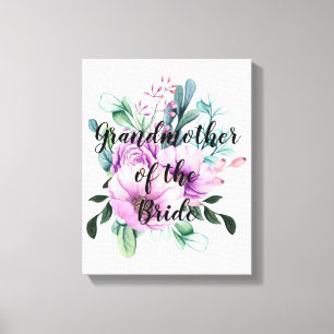 Personalized Grandmother of the Bride Groom Canvas Print