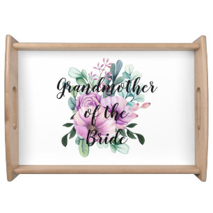 Personalized Grandmother of the Bride Groom Serving Tray
