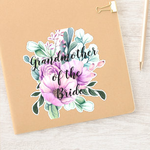 Personalized Grandmother of the Bride Groom Sticker