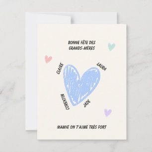 Personalized Grandmother’s Day Grandkids’ Names Note Card