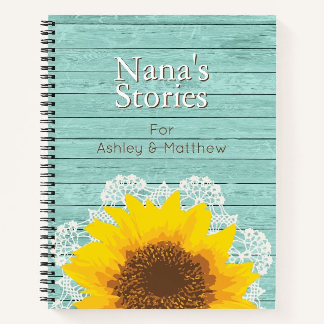 Personalized Grandmother's Stories Notebook (Front)